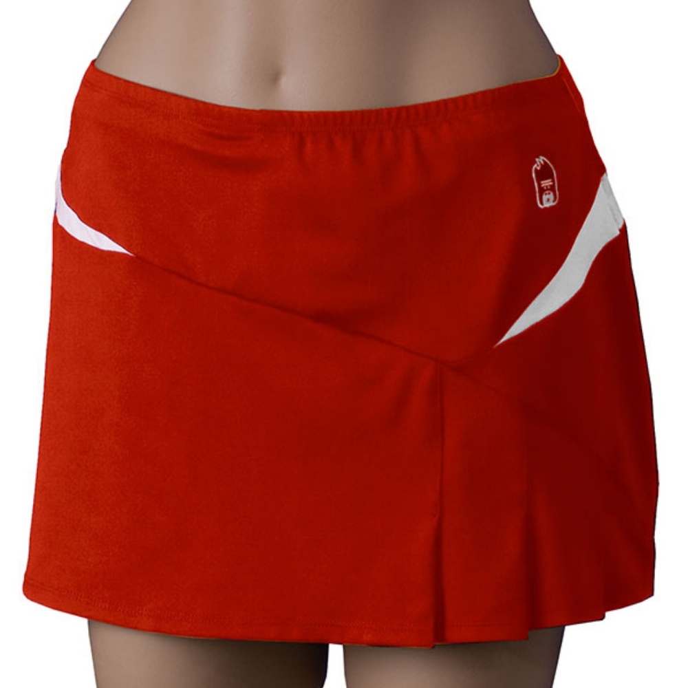 Duc W0904 (W) Team Compete Tennis Skirt Red White
